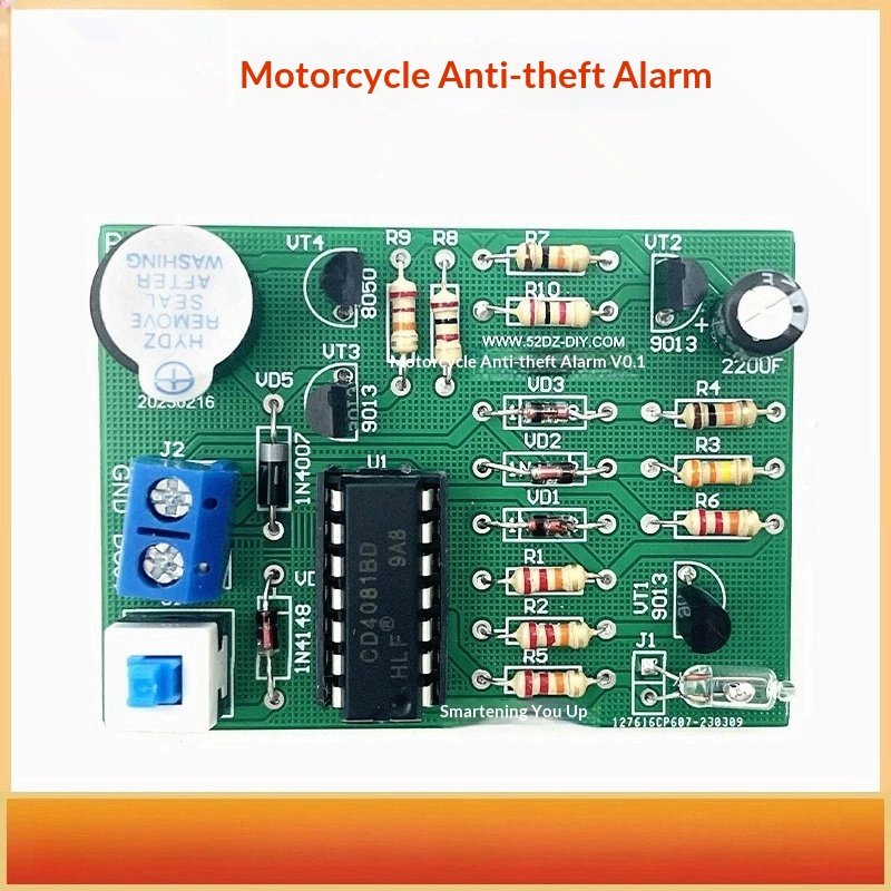 Diy Motorcycle Electronics - ชุดอุปกรณ์ DIY สำหรับระบบกันขโมยแบบสั่นสะเทือนสำหรับรถจักรยานยนต์, ชุดฝึกอบรมการเชื่อมอิเล็กทรอนิกส์