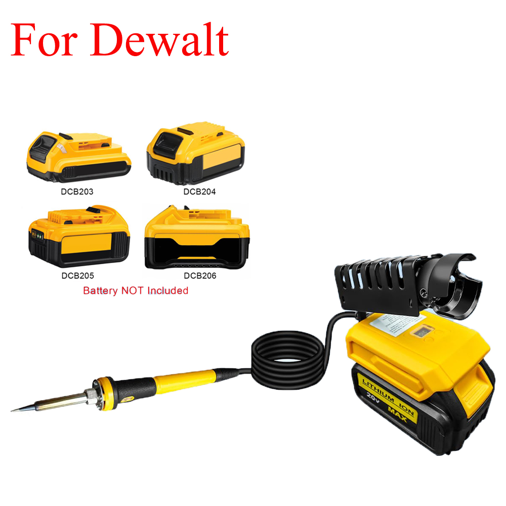 Diy Kit Elektronik - ชุดหัวแร้งบัดกรีแบบพกพา ใช้ได้กับแบตเตอรี่ Dewalt 20V 60W หัวแร้งไฟฟ้าไร้สาย