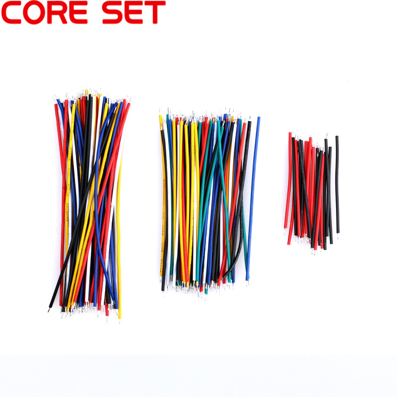 Breadboard Jumper Wire - 130PC 24AWG Breadboard สายจัมเปอร์สายชุด Tinning คู่กระป๋องชุดส่วนประกอบที่มีสีสัน