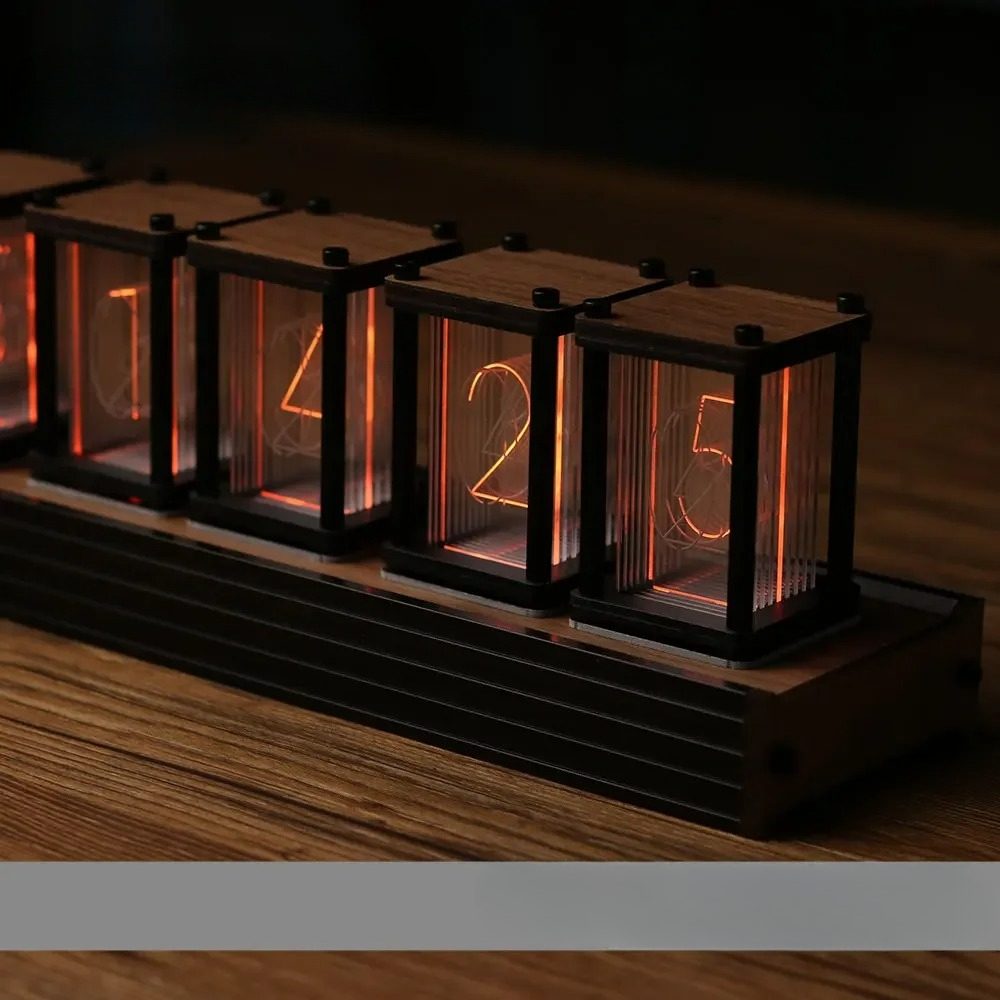Diy Electronics Gift Ideas - นาฬิกาหลอดนิกซี่ RGB DIY นาฬิกาตั้งโต๊ะ LED อิเล็กทรอนิกส์
