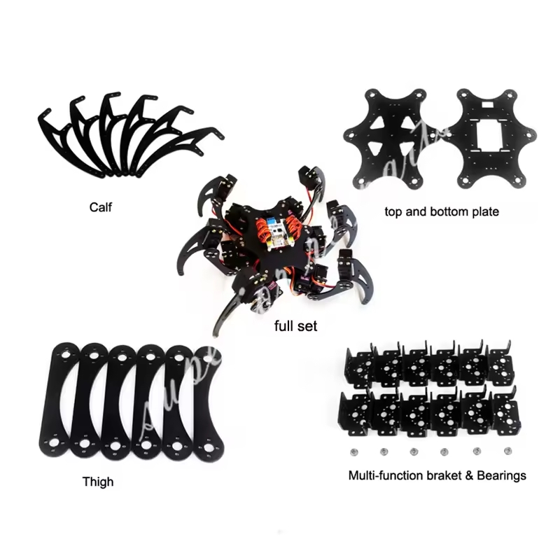 Diy Kit Elektronik - 18 DOF อลูมิเนียม Hexapod Spider วงเล็บหก