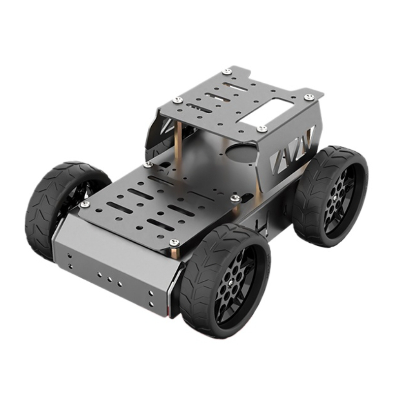 Diy Kit Elektronik - รถเข็นไฟฟ้าสี่ล้อกรอบอลูมิเนียมสมาร์ทรถสําหรับ Arduino/Raspberry Pi Robot DIY Kit