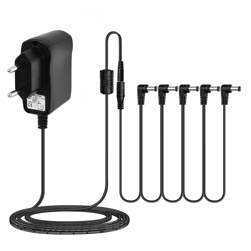 Diy Electric Guitar Electronics - Rowin Power Adapter 5 Way กีตาร์ไฟฟ้าเหยียบปลั๊กอุปกรณ์เสริมสาย