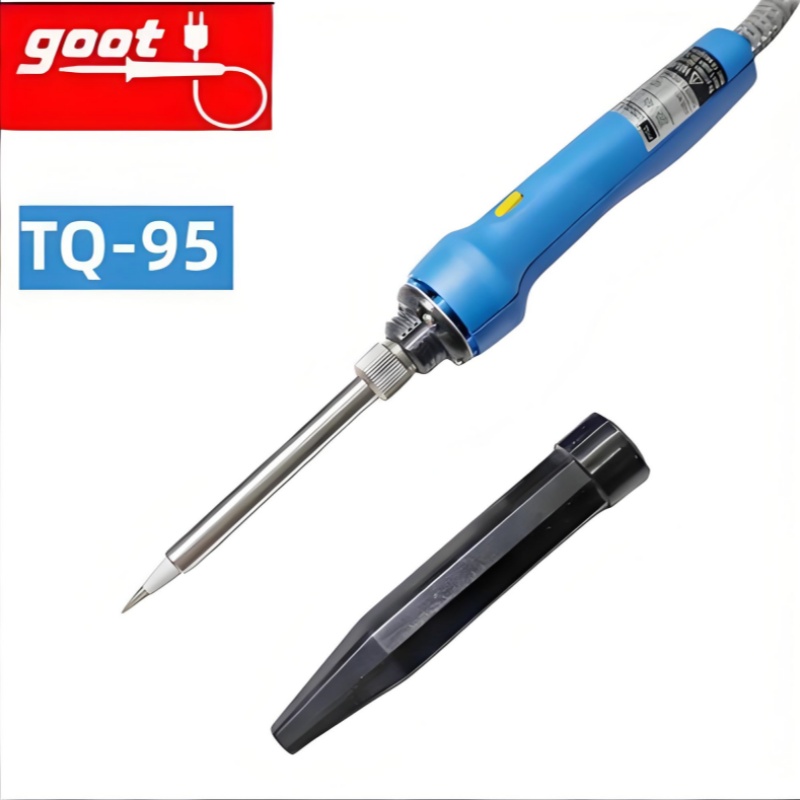 Diy Electronics Bench - หัวแร้งบัดกรี Goot TQ-95 ร้อนเร็ว 200W พร้อมหัวแร้งแบบแม่นยำและฝาครอบป้องกัน