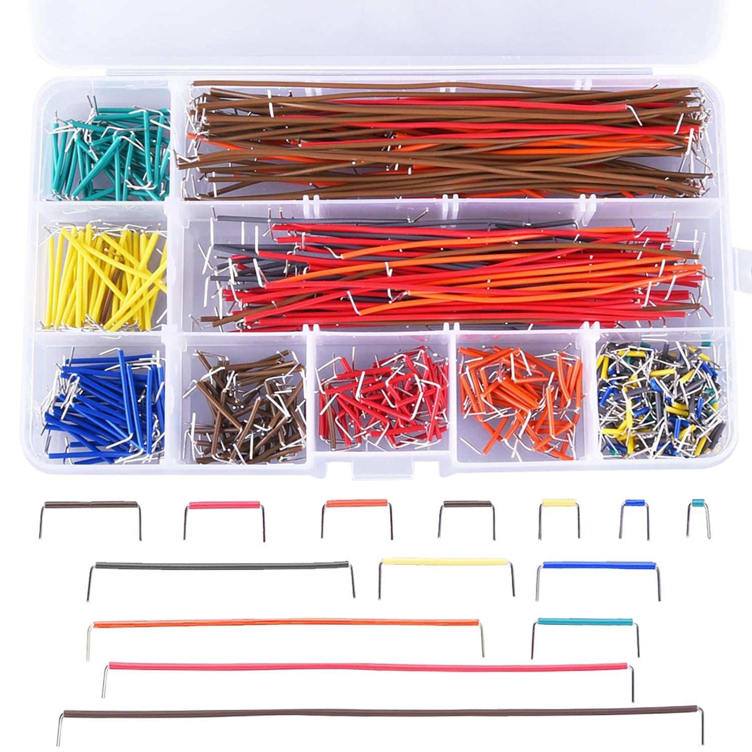 Breadboard Jumper Wire - 560 ชิ้นชุดสายจัมเปอร์ 14 ความยาวสารพัน Preformed Breadboard