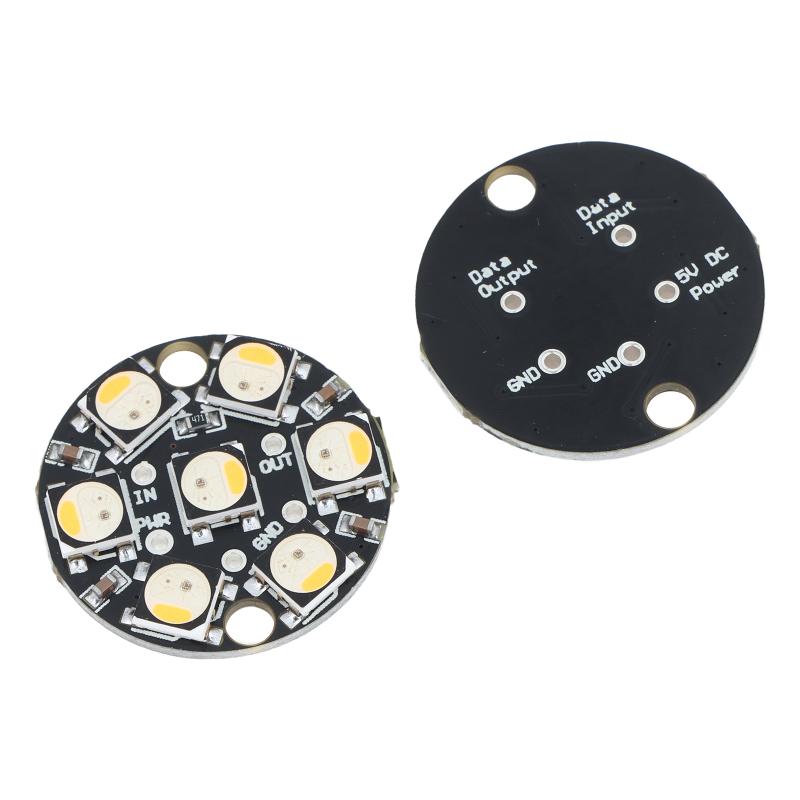 Useful Diy Electronics Projects - แผงวงจร LED แบบวงกลม WS2812 7 บิต