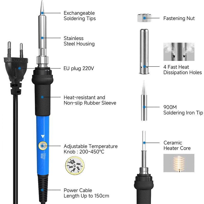 ชุดหัวแร้งบัดกรีไฟฟ้าปรับอุณหภ - Diy Kit Elektronik บทวิจารณ์และราคา