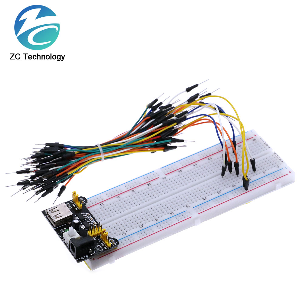 แผงโมดูลแผงวงจรขนมปัง MB102 3. - Breadboard Jumper Wire บทวิจารณ์และราคา