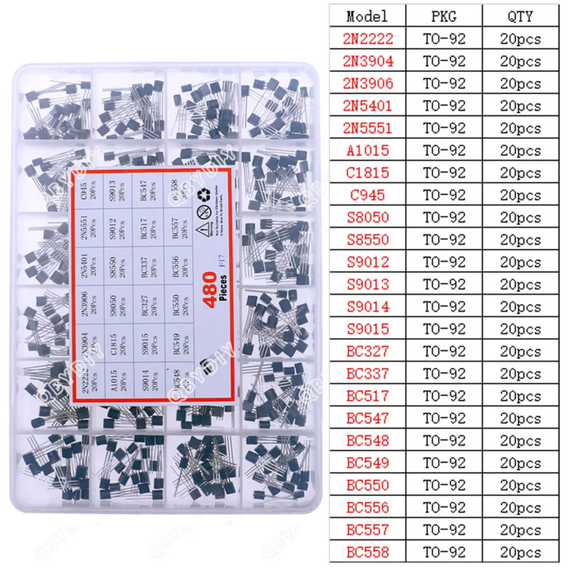 480 ชิ้น 24 ประเภท NPN PNP ทรา - Mosfet Transistor Set บทวิจารณ์และราคา