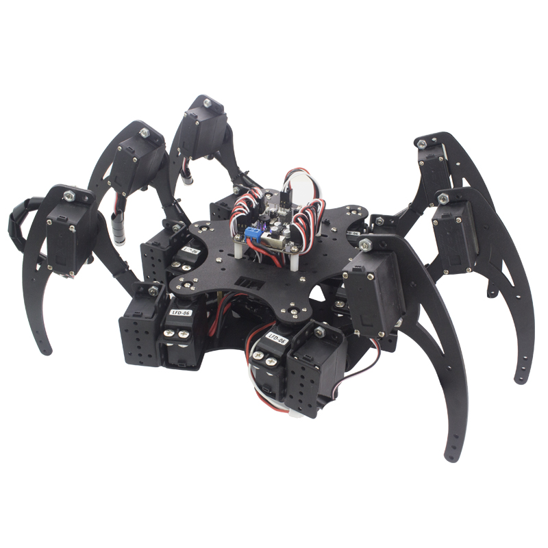 18 DOF อลูมิเนียม Hexapod Spid - Diy Kit Elektronik บทวิจารณ์และราคา