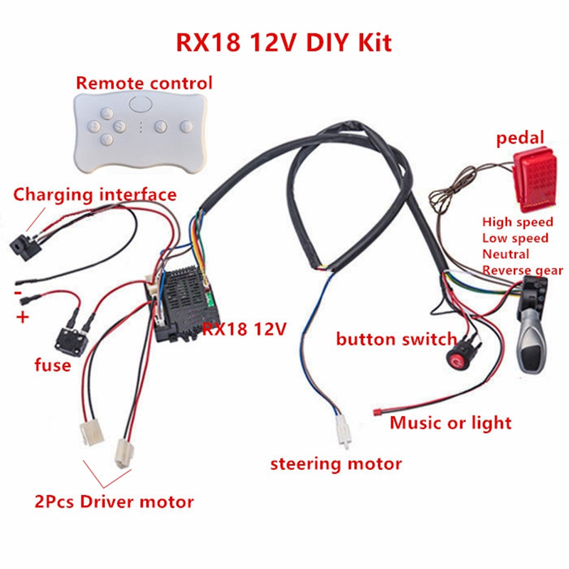 เด็กไฟฟ้ารถ DIY ดัดแปลงสายไฟแล - Diy Kit Elektronik บทวิจารณ์และราคา