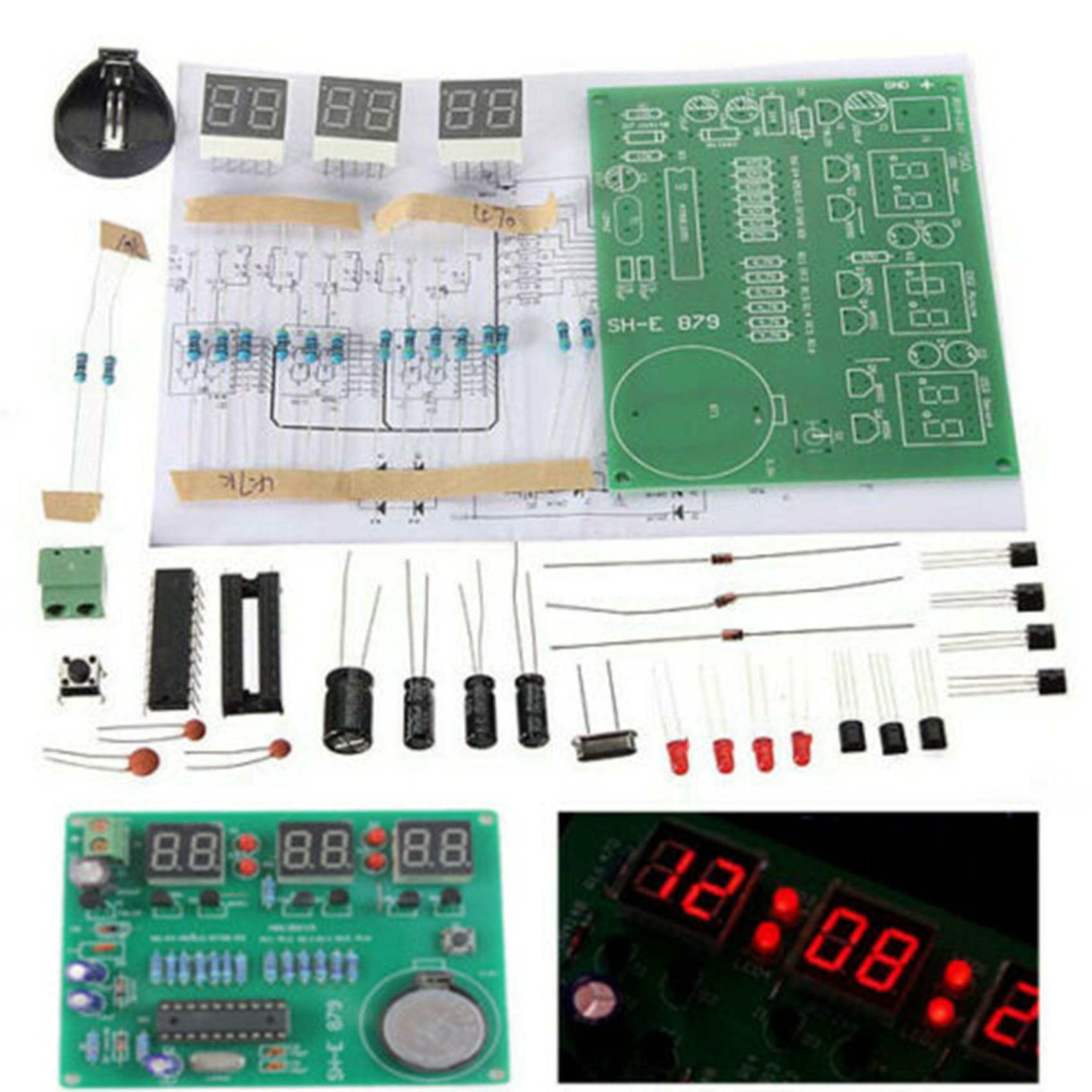 T31C-3 ชุด AT89C2051 6 จอแสดงผ - Diy Electronics Flux บทวิจารณ์และราคา