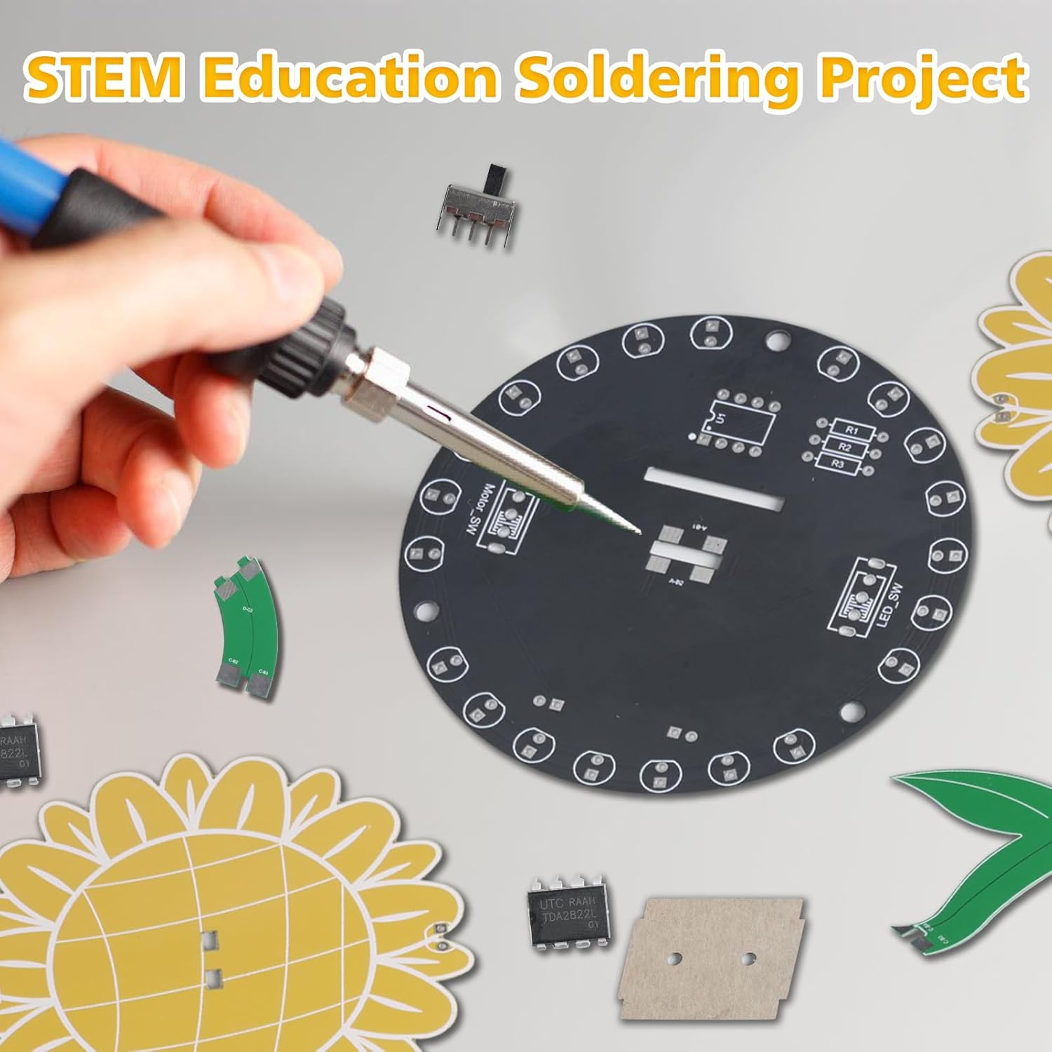ชุดบัดกรีดอกทานตะวันไล่แสง DIY - Diy Electronics Gift Ideas บทวิจารณ์และราคา