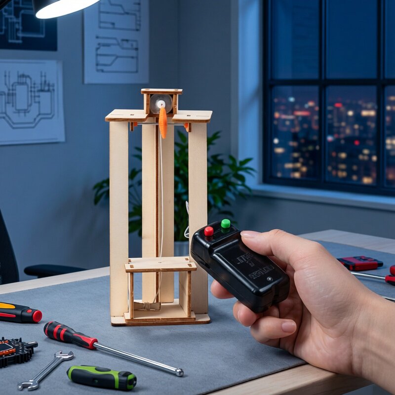 DIY ลิฟต์ไฟฟ้าแบบจำลองของเล่นป - Diy Kit Elektronik บทวิจารณ์และราคา