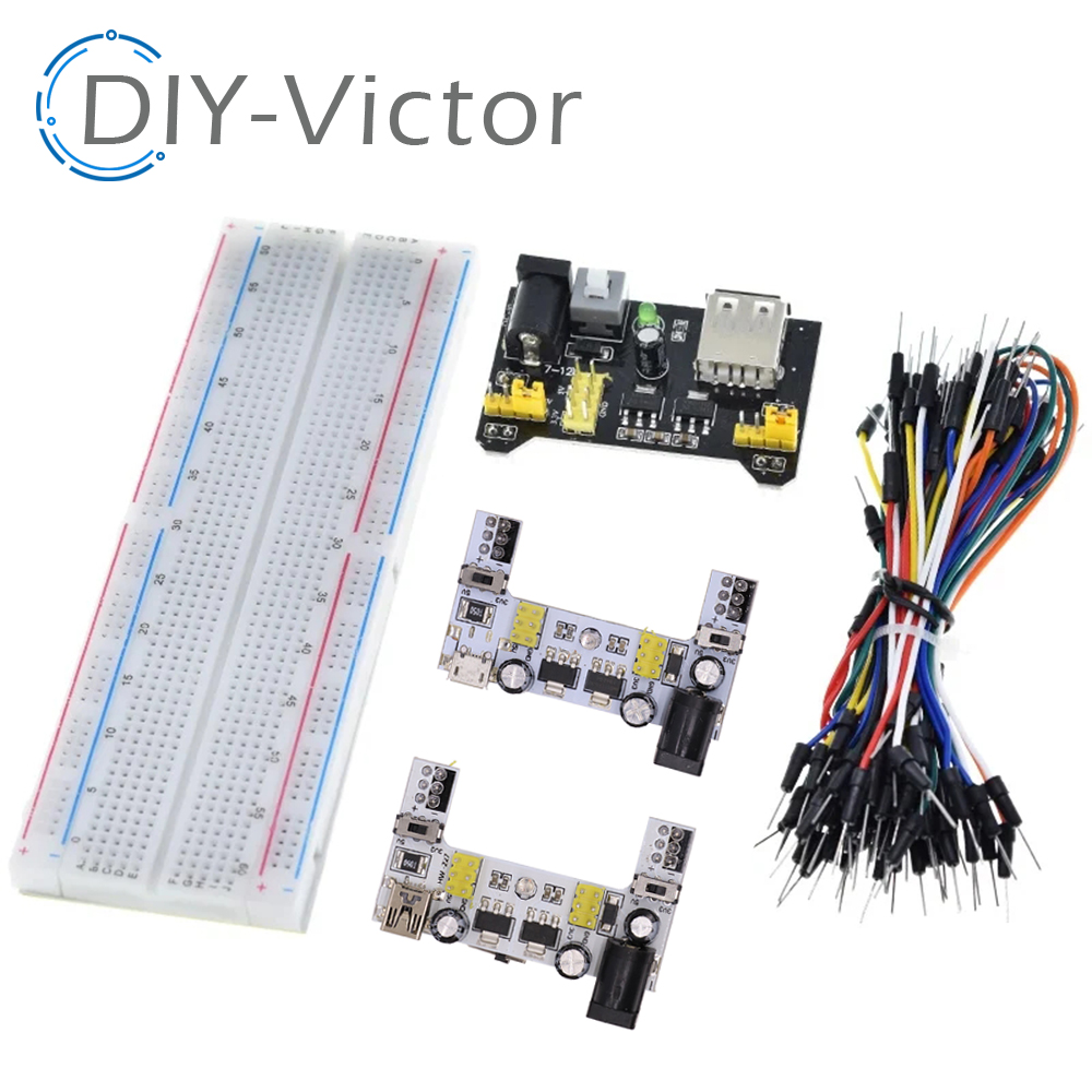 โมดูลแผงวงจรขนมปัง MB102 3.3V/ - Breadboard Jumper Wire บทวิจารณ์และราคา