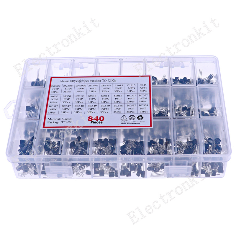 840 ชิ้น 24 ค่า TO - 92 PNP/NP - Mosfet Transistor Set บทวิจารณ์และราคา