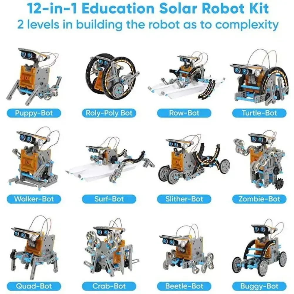 13 in 1 พลังงานแสงอาทิตย์หุ่นย - Diy Kit Elektronik บทวิจารณ์และราคา