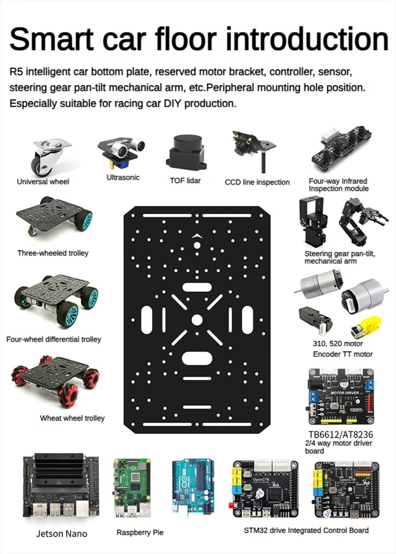 โครงรถหุ่นยนต์ขับเคลื่อน 4 ล้อ - Diy Kit Elektronik บทวิจารณ์และราคา